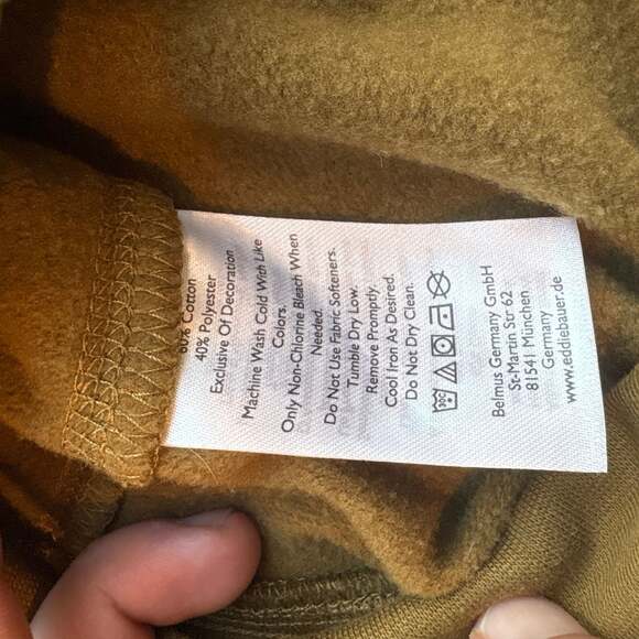 Eddie Bauer Men's Double Knit Crewneck Long Sleeve Shirt Dull Gold L - Picture 4 of 8